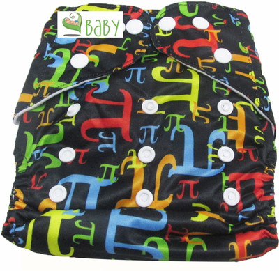 

VBaby Pie Cloth REUSABLE Nappy Organic Fabric Washable, Premium Adjustable Cloth With 1 Cotton Insert Lining 0-2 Years - M