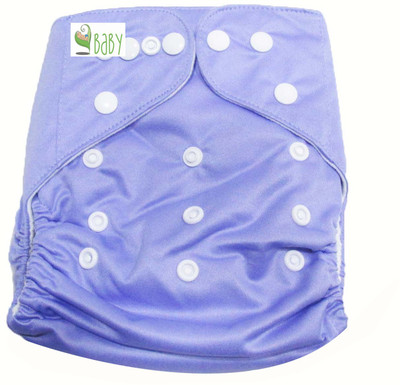 

VBaby Purple Cloth REUSABLE Nappy Organic Fabric Washable, Premium Adjustable Cloth With 1 Cotton Insert Lining 0-2 Years - M