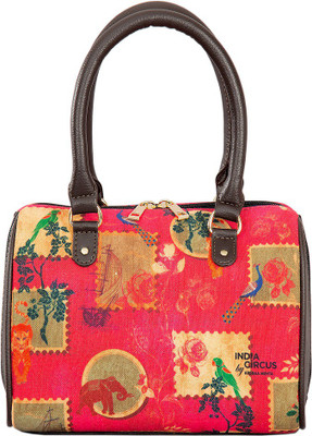 

India Circus Wildlife Stamps Small Duffle Bag Travel Duffel Bag(Pink)