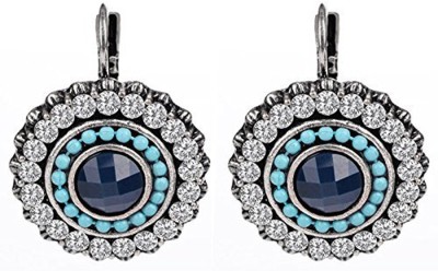 Shining Diva Oxidised Silver Stylish Earrings Cubic Zirconia Alloy Drops & Danglers