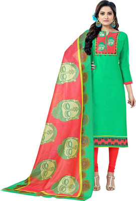 Blissta Chanderi Printed Salwar Suit Material