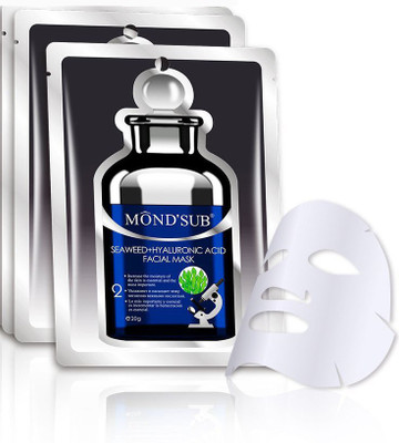 

Mond'sub Seaweed+Hyaluronic Acid Facial Mask(pack of 3)60g(60 g)