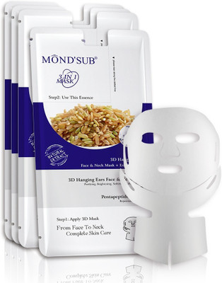 

Mond'sub Brown Rice 3D Hanging Ear, Face & Neck Sheet Mask (Pack of 5 x 40g)(200 ml)