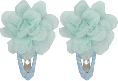

Pikaboo A Pair Of Floral Tic-Tac Hair Clips For Girl ( Lightblue ) Hair Clip(Blue)
