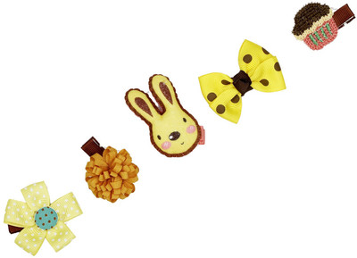 

Pikaboo Combo Pack Of 5 Alligator Hair Clips For Girl Hair Clip(Multicolor)