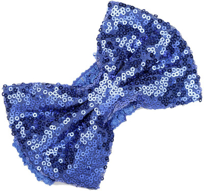 

Pikaboo Big Sequin Bow Headband - Royal Blue Head Band(Blue)