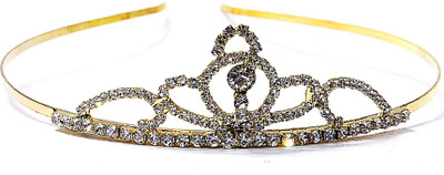 

Proplady Rhinestone Stud Princess Golden Metal Crown Hairband/Tiara Hairband/Partywear Hair Accessory for Girls & Women Hair Band, Head Band, Hair Chain, Hair Accessory Set(Gold)