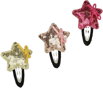 

Pikaboo Combo Pack Of 3 Pairs Of Star Studded Tic-Tac Hair Clips For Girl Hair Clip(Multicolor)