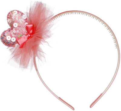 

Pikaboo Glittery heart shaped pink hairband Hair Band(Pink)