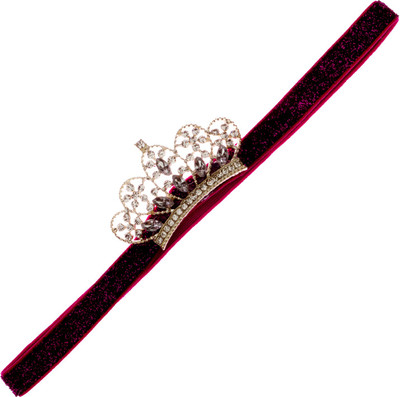

Pikaboo Sparkly fuschia tiara headband Head Band(Red)