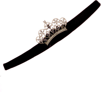 

Pikaboo Sparkly black tiara headband Head Band(Black)