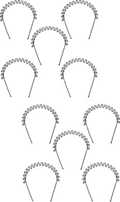 

Mobizila 10 pc hair bnd Head Band(Black)