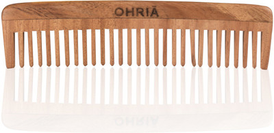 

Ohria Ayurveda Natural Neem Wooden Comb For Control Hair loss and Dandruff