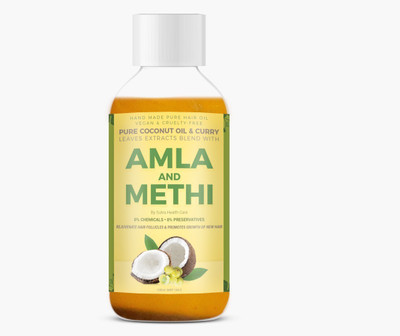

Sutra Health Care 100% Organic Amla Hair Oil with Methi and Curry Leaves - Natural Hair Growth Oil to Reduce Hair Loss and Rejuvenate Follicles - No Preservatives or Chemicals Hair Oil(100 ml)