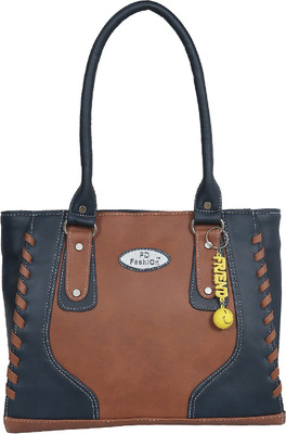 

FD Fashion Soft Shoulder Bag(Blue, Tan)