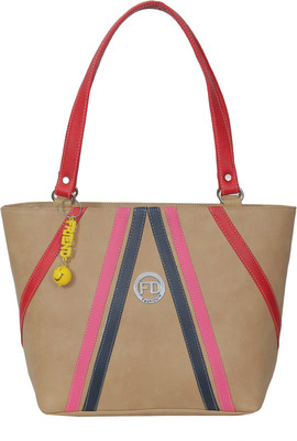 

FD Fashion Women Shoulder Bag(Beige, Red)
