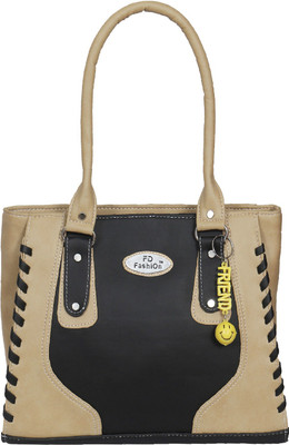 FD Fashion Shoulder Bag(Beige, Black)
