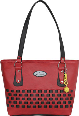 

FD Fashion Shoulder Bag(Red, Black), Black;red