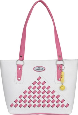 FD Fashion Women Shoulder Bag(White, Pink), Pink;white