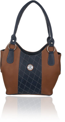 

FD Fashion Soft Shoulder Bag(Tan, Blue), Blue;tan