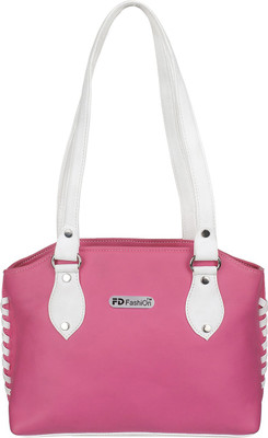 FD Fashion Soft Shoulder Bag(Pink, White)