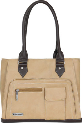 FD Fashion Women Shoulder Bag(Beige, Brown)
