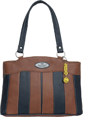 

FD Fashion Soft Shoulder Bag(Blue, Tan)
