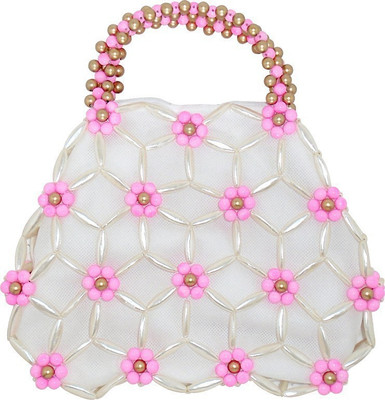 

Rainbow Hand-held Bag(White, Pink), Pink;white