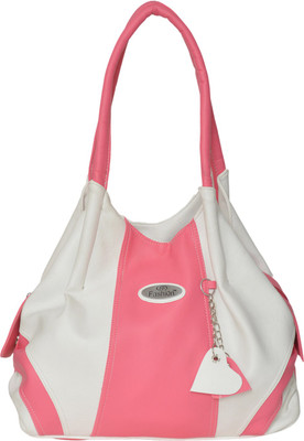 FD Fashion Women Shoulder Bag(Pink, White)