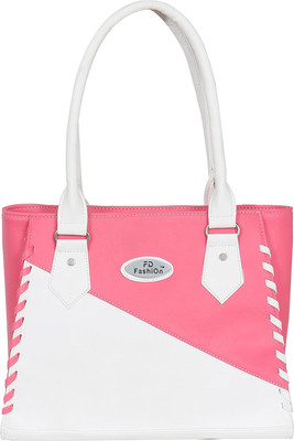 

FD Fashion Soft Shoulder Bag(White, Pink), Pink;white