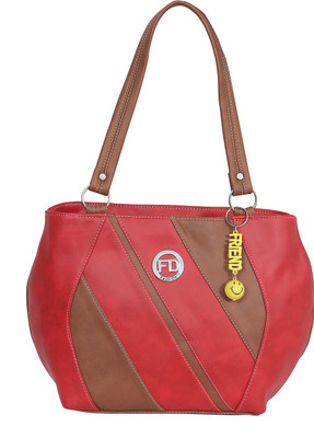 

FD Fashion Soft Shoulder Bag(Red, Tan)