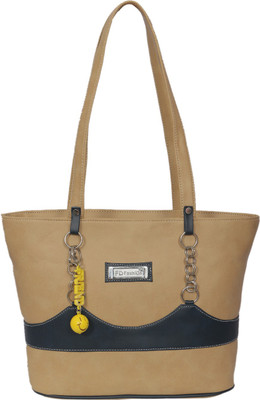 

FD Fashion Women Shoulder Bag(Beige, Black)