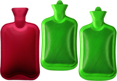 

CRETO Doctor Choice D 77 Non Electric Hot water bag For Body Pain Relief 3 Pack of rubber hot water bag 1 L Hot Water Bag(Multicolor)