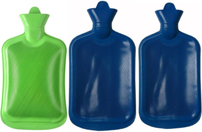 

CRETO Pain Relief Non Electrical Hot water Bottle Pack of 3 Best Quality rubber hot water bag 1 L Hot Water Bag(Multicolor)
