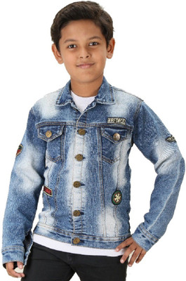 

Crunchy Full Sleeve Solid Baby Boy's Denim Jacket, Blue