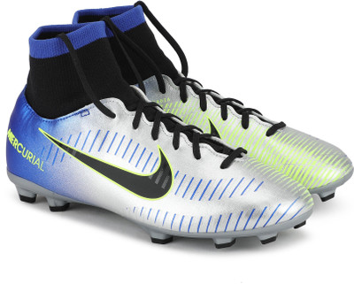 

Nike Boys & Girls Lace Football Shoes(Silver, Racer blue/black-chrome-volt