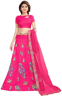 shoryam fashion Embroidered Semi Stitched Lehenga Choli(Pink) Flipkart