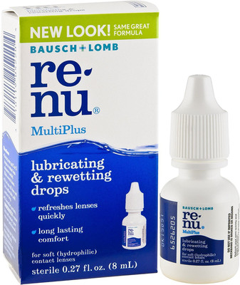 

Bausch & Lomb ReNu MultiPlus Lubricating and Rewetting Drops, 8ml Bottles (Pack of 4) Travel Pet Bottle(8)