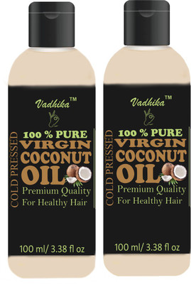 

Vadhika 100 % Pure Virgin Coconut oil Combo of 2 Bottle 200ml(200 ml)