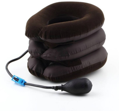 

OneRetail High Quality Air Cervical Neck Traction Soft Brace Device for Headache Head Back Shoulder Neck Pain Health Care Neck Pillow Neck Pillow & Eye Shade(Brown)
