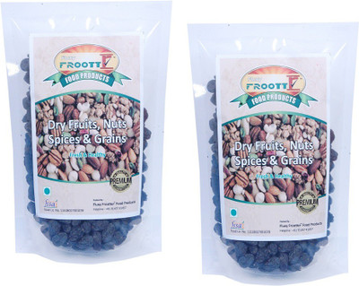 

FLUXYFROOTTR BLACK KISMIS | PREMIUM CHEWY | BLACK RAISIN (Pack of 2) Raisins(500 g, Pouch)