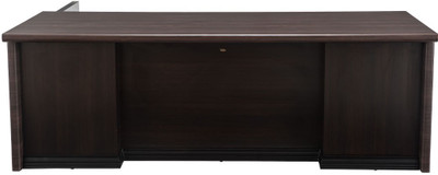 Durian THEON Engineered Wood Office Table(Free Standing, Finish Color - Smoke Oak)