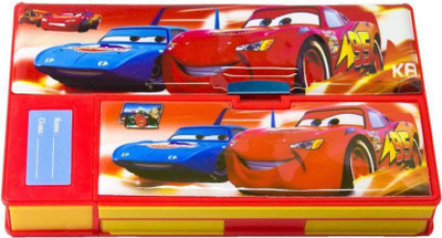 skyler 1 Car Art Plastic Pencil Box Art Plastic Pencil Boxes(Set of 1, Red)
