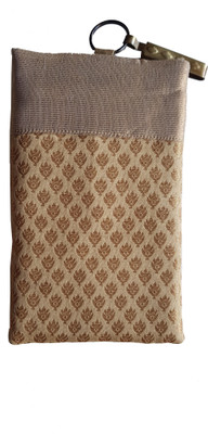 

Mahadev Exports Mobile pouch with zip behind Mobile Pouch(Gold)