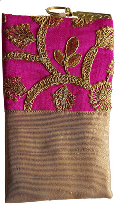 

Mahadev Exports Mobile pouch with zip behind Mobile Pouch(Pink)