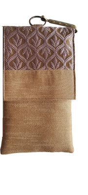 

Mahadev Exports Mobile pouch with zip behind Mobile Pouch(Gold)