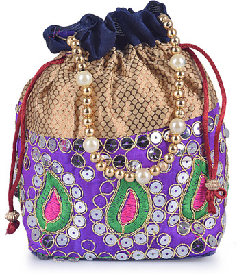 

HAPHAE Attractive potli bag is used to give money and shagun gifts-BLUE Potli(Blue)