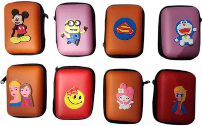 

13-HI-13 Round Zip Bag Coin Purse (Pack of 8pcs) Coin Purse(Multicolor)