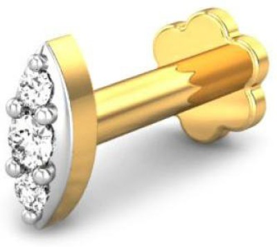 Candere by Kalyan Jewellers Gold Nose Pin 18kt Diamond Yellow Gold Stud
