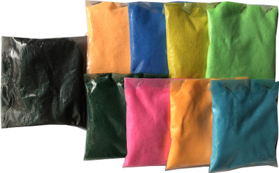 COLORFULL Pack of 9 Rangoli Powder(Multicolor)